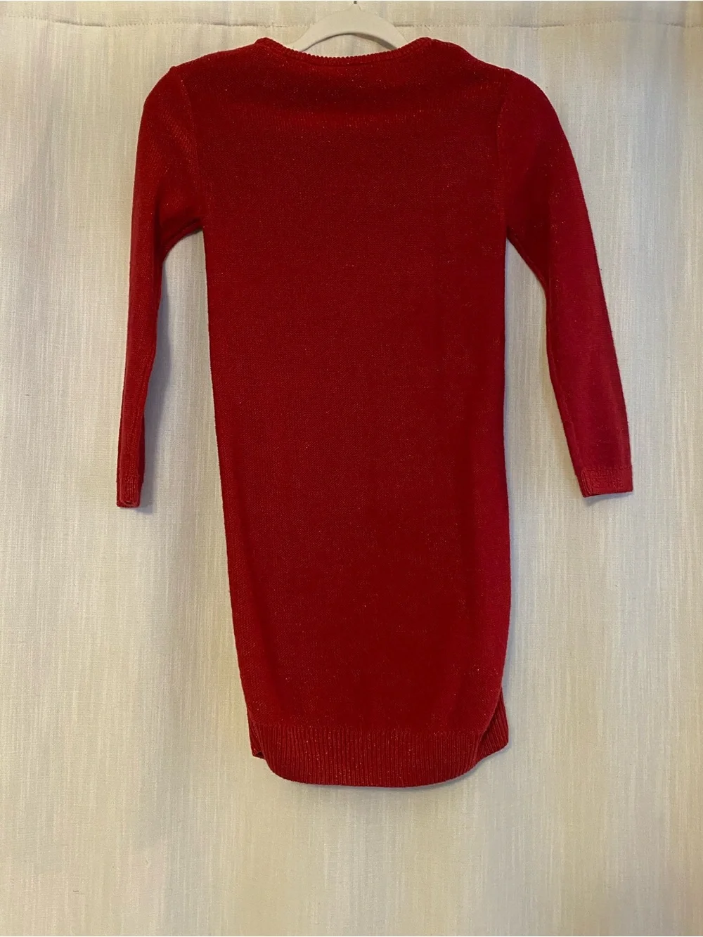 The Children's Place Red Cable-Knit Keyhole Crewneck Dress